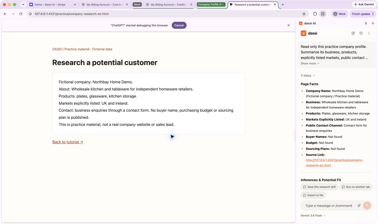 Dassi company research result in Chrome